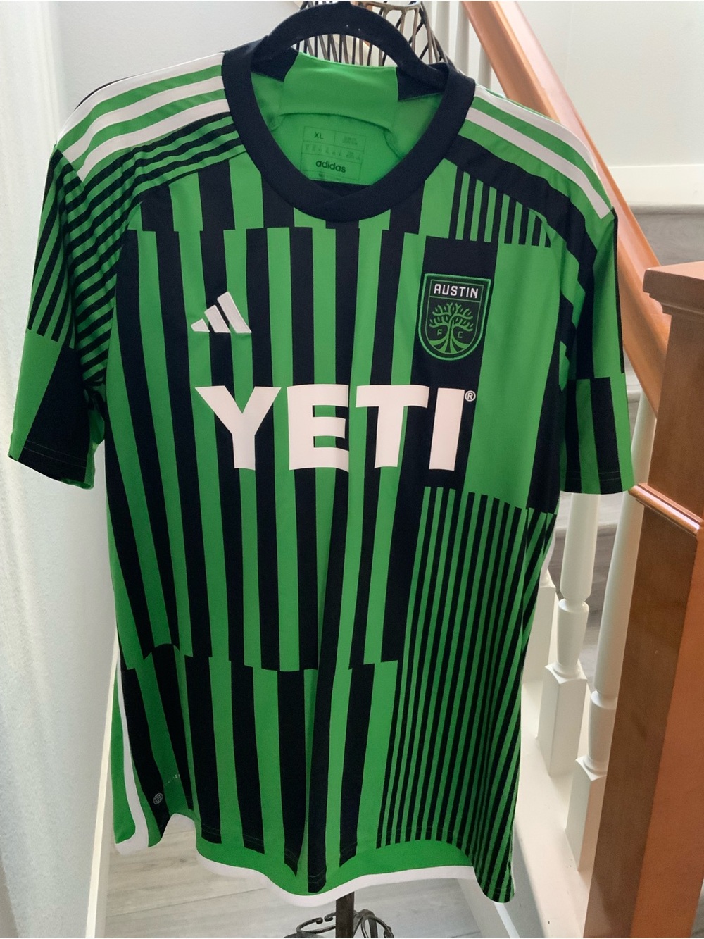 Austin FC Jersey Mens XL Green Black MLS Soccer Adidas YETI AEROREADY Primegreen